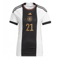 Camiseta Alemania Ilkay Gundogan #21 Primera Equipación para mujer Mundial 2022 manga corta